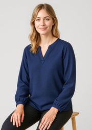 BIZ CORPORATES Womens Ruche Long Sleeve Blouse RU568LL