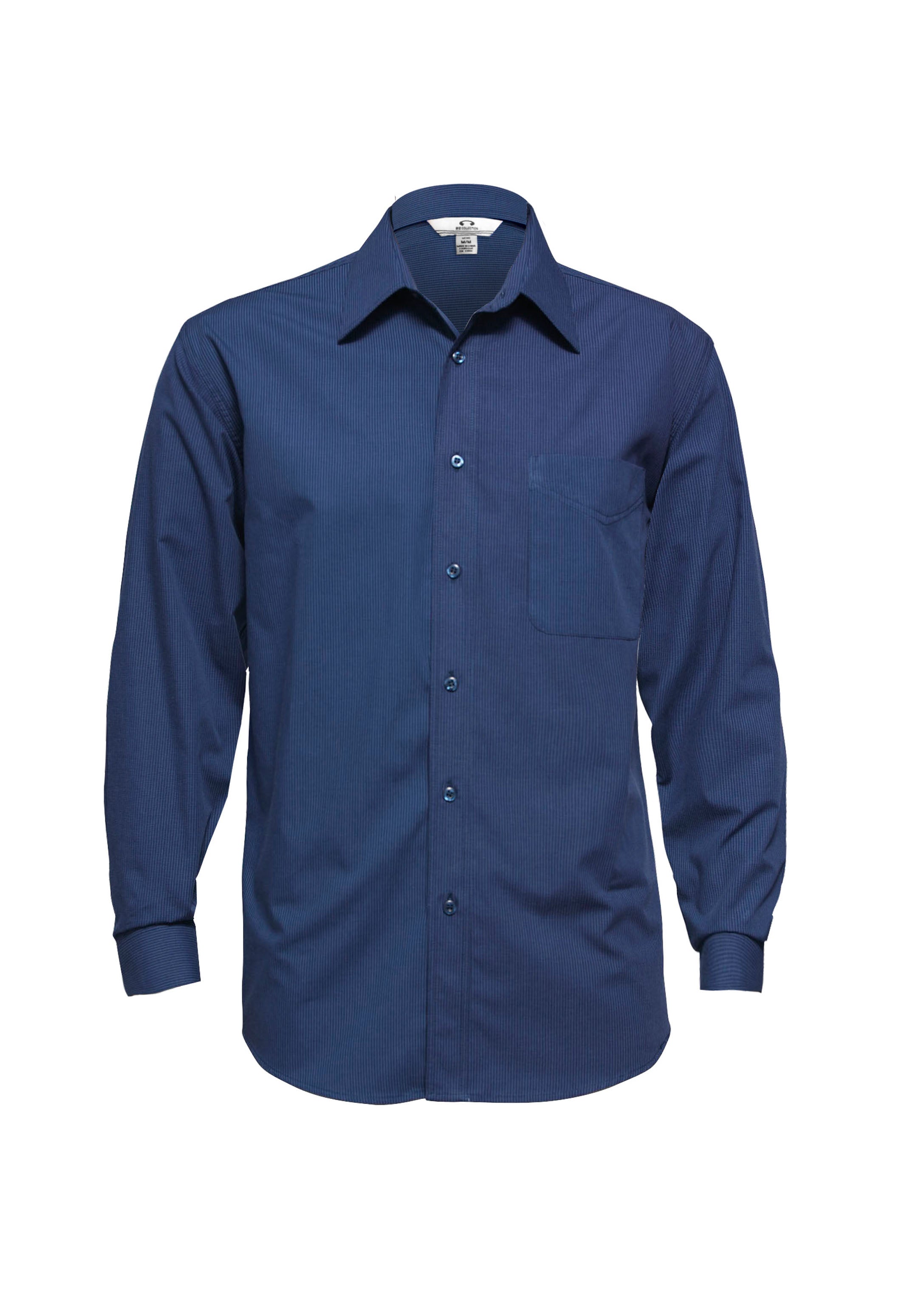 BIZ COLLECTION Mens Micro Check Long Sleeve Shirt SH816