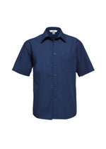 BIZ COLLECTION Mens Micro Check Short Sleeve Shirt SH817