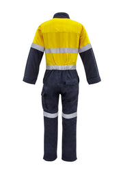 SYZMIK Mens Orange Flame Overall - Hoop Taped ZC525