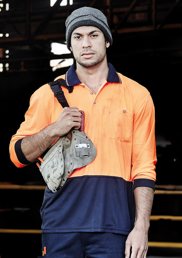 SYZMIK Unisex Hi Vis Basic Long Sleeve Polo ZH232