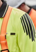 SYZMIK Mens Hi Vis Flux Long Sleeve Polo ZH310