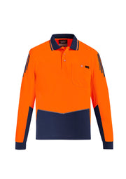 SYZMIK Mens Hi Vis Flux Long Sleeve Polo ZH310