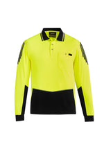 SYZMIK Mens Hi Vis Flux Long Sleeve Polo ZH310