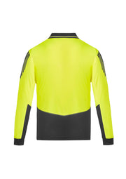 SYZMIK Mens Hi Vis Flux Long Sleeve Polo ZH310