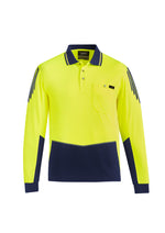SYZMIK Mens Hi Vis Flux Long Sleeve Polo ZH310