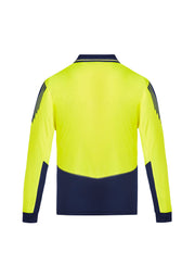SYZMIK Mens Hi Vis Flux Long Sleeve Polo ZH310