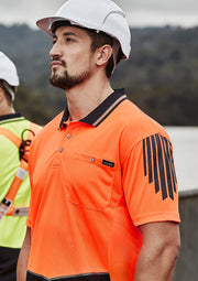 SYZMIK Mens Hi Vis Flux Short Sleeve Polo ZH315