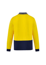 SYZMIK Mens Hi Vis Cotton Long Sleeve Polo ZH430