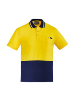 SYZMIK Mens Hi Vis Cotton Short Sleeve Polo ZH435