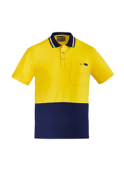 SYZMIK Mens Hi Vis Cotton Short Sleeve Polo ZH435