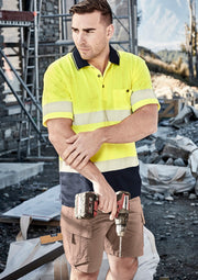 SYZMIK Unisex Hi Vis Segmented Tape Short Sleeve Polo ZH535