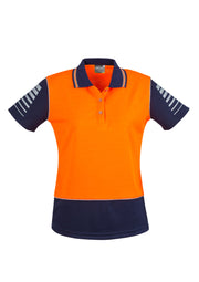 SYZMIK Womens Hi Vis Zone Short Sleeve Polo ZHL236