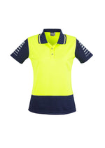 SYZMIK Womens Hi Vis Zone Short Sleeve Polo ZHL236