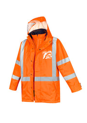 SYZMIK Mens Hi Vis X Back 4 In 1 Waterproof Jacket ZJ616