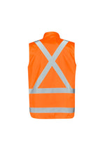 SYZMIK Mens Hi Vis X Back 4 In 1 Waterproof Jacket ZJ616