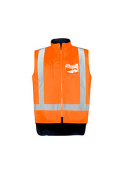 SYZMIK Mens Hi Vis X Back 4 In 1 Waterproof Jacket ZJ616