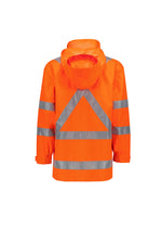 SYZMIK Mens Hi Vis X Back Ultralite Waterproof Jacket ZJ657-AU
