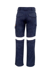 SYZMIK Mens Orange Flame Taped Cargo Pant (Regular) ZP521