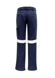SYZMIK Womens Orange Flame Taped Cargo Pant ZP522