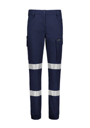 SYZMIK Womens Essential Stretch Taped Cargo Pant - Cuffed ZP735