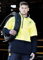 SYZMIK Unisex Hi Vis 1/2 Zip Polar Fleece Pullover ZT460