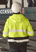 SYZMIK Unisex Hi Vis Full Zip Stretch Taped Hoodie ZT486