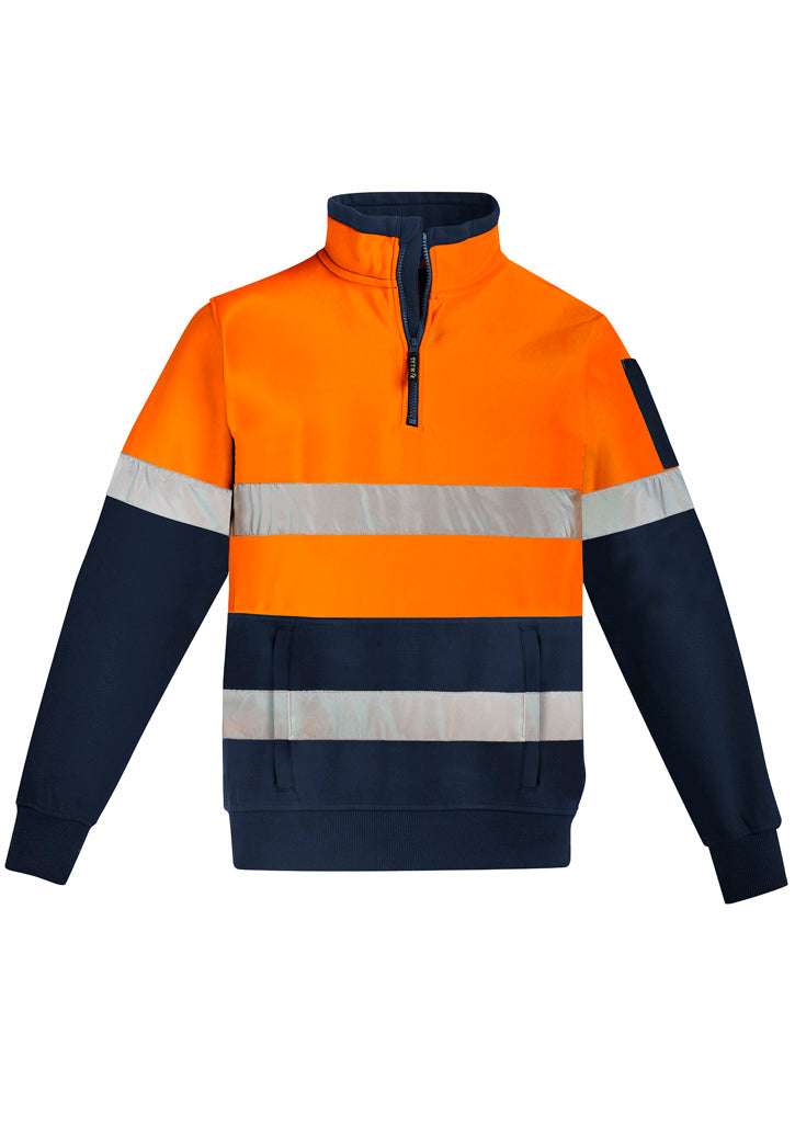 Mens Hi Vis 1/4 Zip Pullover - Hoop Taped