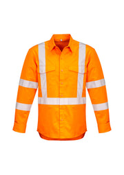 SYZMIK Mens Hi Vis X Back NSW Rail Taped Shirt ZW690