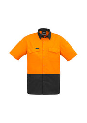 SYZMIK Mens Rugged Cooling Hi Vis Short Sleeve Shirt ZW815